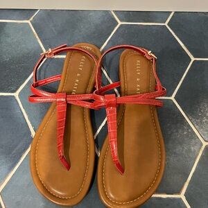 Kelly & Katie Glossy Red Sandals